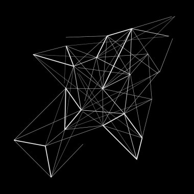 Siyah arka plan üzerine ince ok anahat