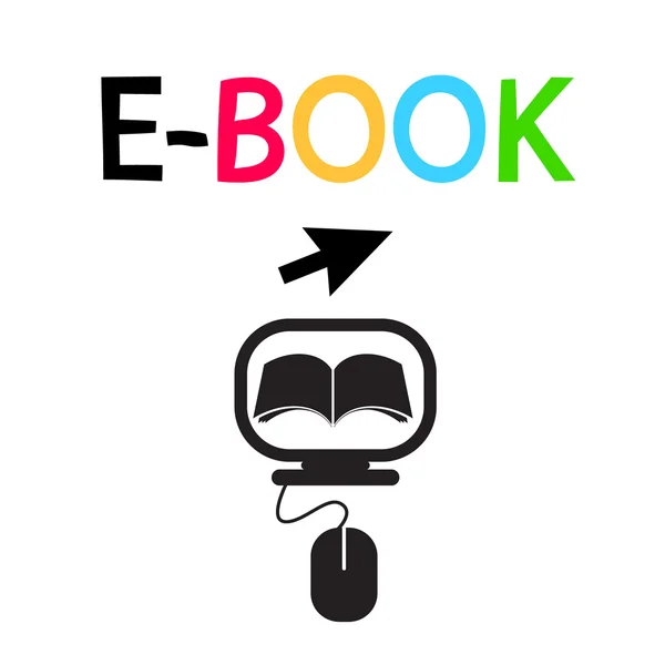 E-Book pictogram vector logo ontwerp symbool — Stockvector