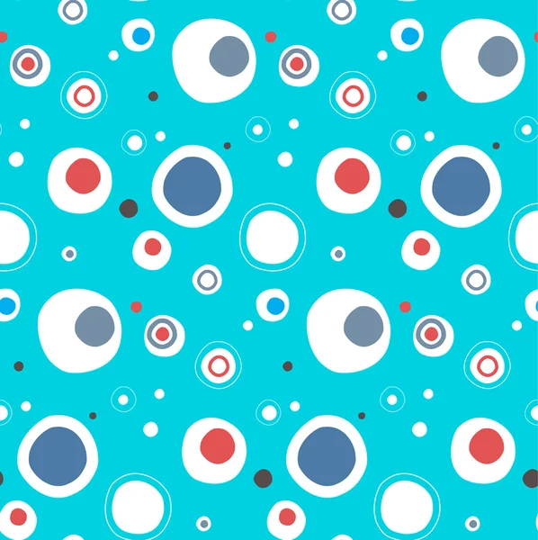 Abstrakt vektor sömlös bakgrund. Oändligt blått mönster med cirklar. Perfekt för webbdesign eller omslags utskrifter. — Stock vektor