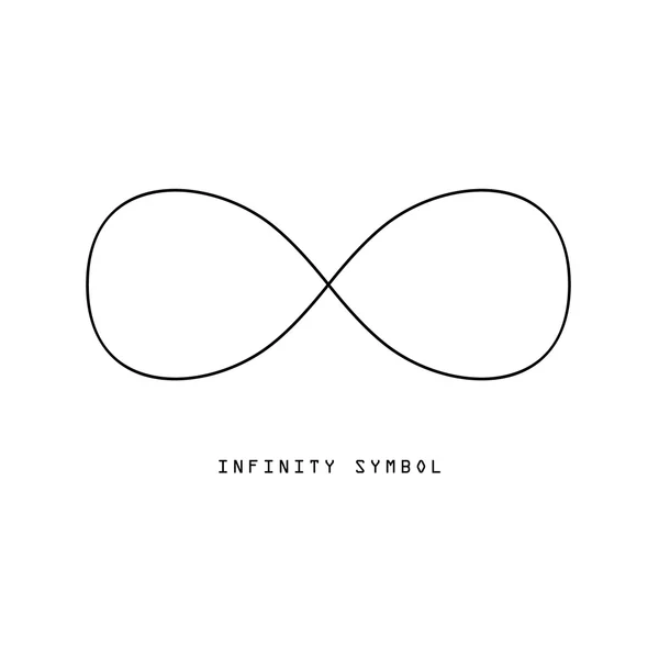 Infinity Symbol Outline Simple Illustration on White Background — Stock Vector