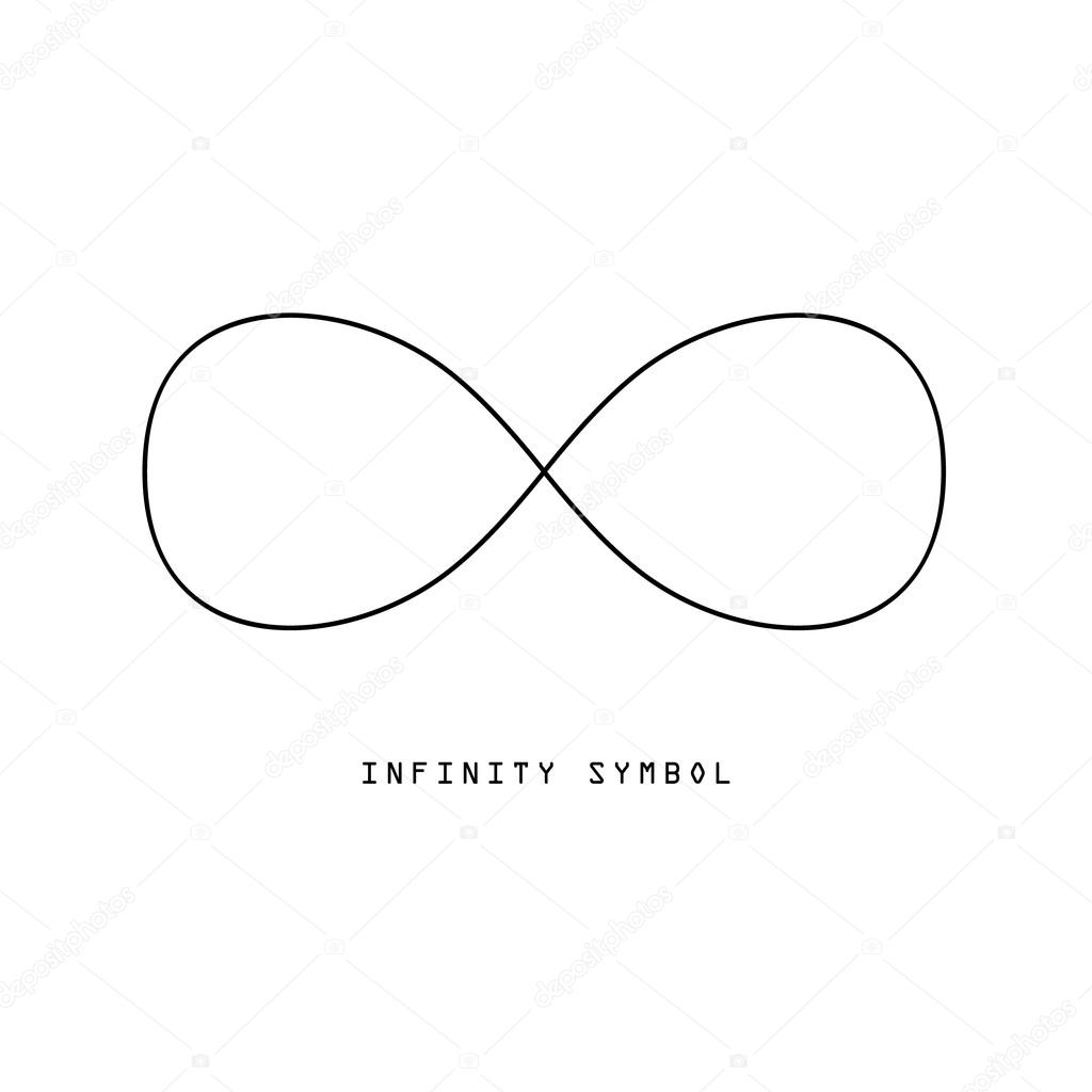 Vettoriale stockInfinito Simbolo Outline semplice illustrazione su sfondo  bianco di ©mejn #121826690, image size:1024x1024