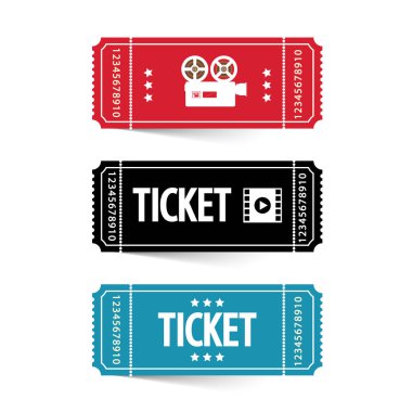 Kağıt Vektörü Film Biletleri İzole Edildi