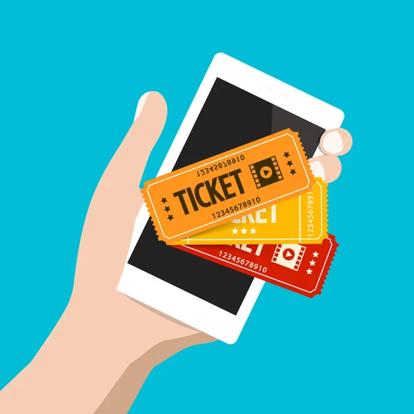 Entradas Aplicación Teléfono Móvil — Vector de stock