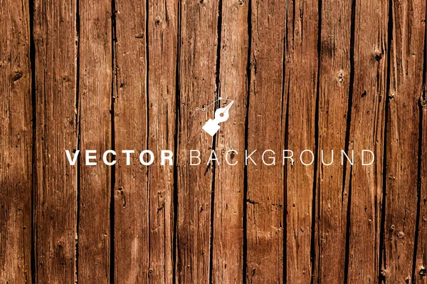 Vector Verweerde Houten Achtergrond Bruin Hout Achtergrond — Stockvector