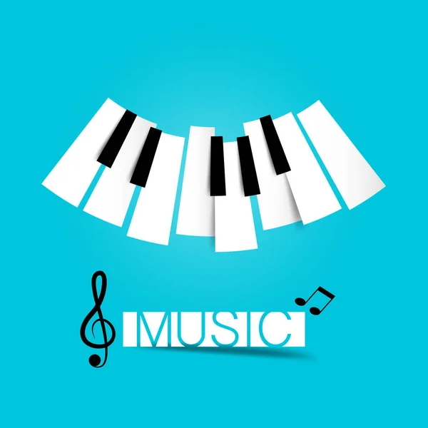 Affiche Style Moderne Fond Musical Avec Touches Abstraites Piano Notes — Image vectorielle
