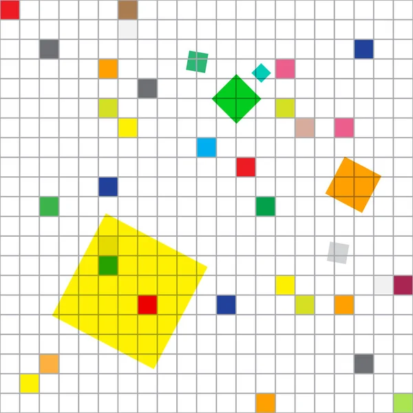 Fondo Vector Sin Costura Con Cuadrícula Cuadrados Coloridos — Archivo Imágenes Vectoriales
