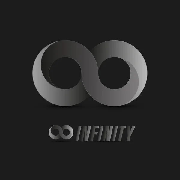 Infinity Symbol Dark Background — Stock Vector