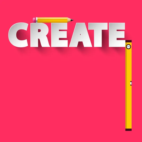 Creative Project Design Создать Рисунок Карандашом Водяным Львом Розовом Фоне — стоковый вектор