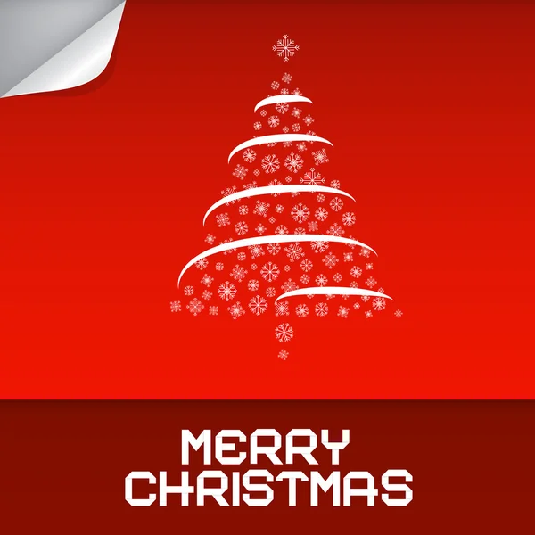 Merry Christmas Red Vector Illustration — Stock Vector