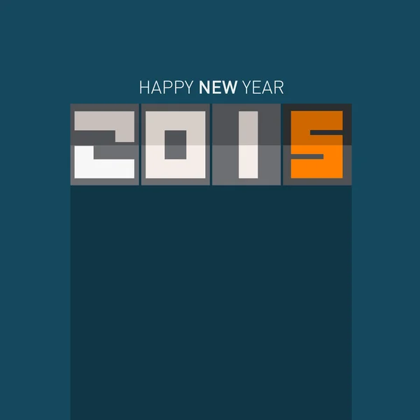 2015 - Happy New Year Vector Illustration on Blue Background — Stock Vector