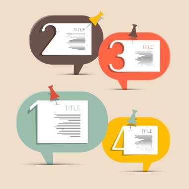 vektör kağıt infographics düzeni - şablon