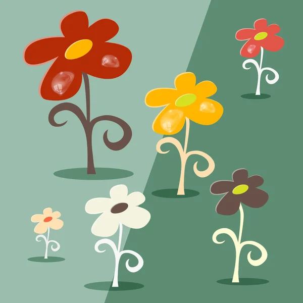 Flores vector ilustración — Archivo Imágenes Vectoriales