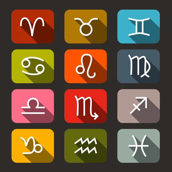 Zodiaque - Symboles d'horoscope - Signes — Image vectorielle