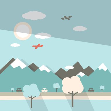 Manzara düz tasarlamak