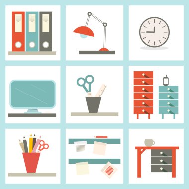 Office kaynağı vektör düz tasarlamak