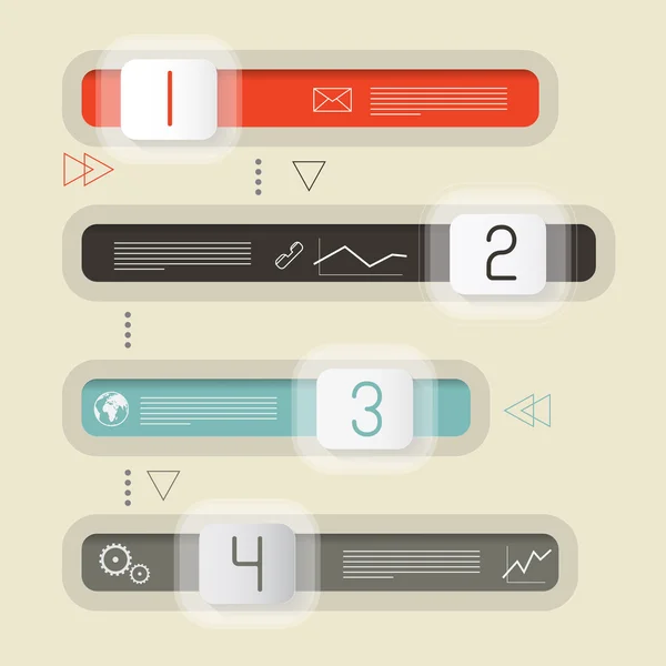 Vector Retro Infographics ontwerp — Stockvector