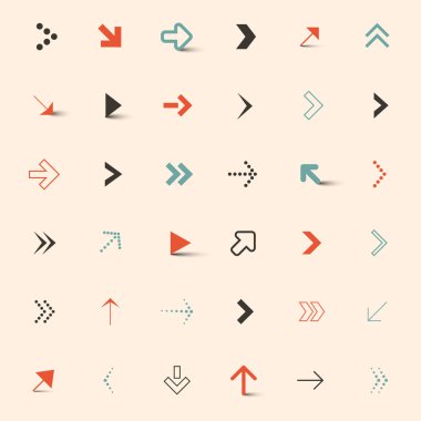 Basit vektör okları Set