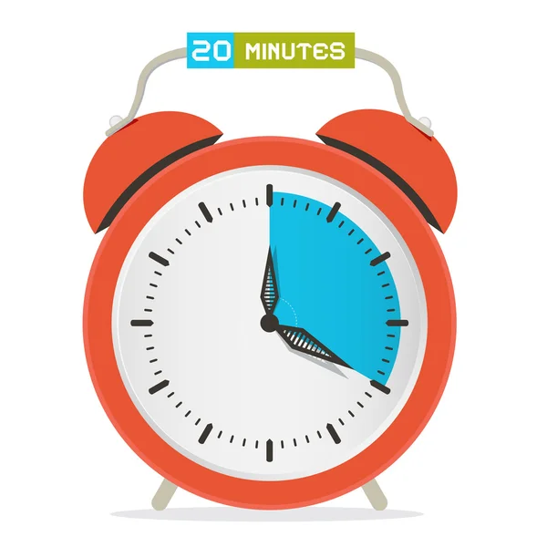 20 - Twenty Minutes Stop Watch - Будильник вектор иллюстрации — стоковый вектор