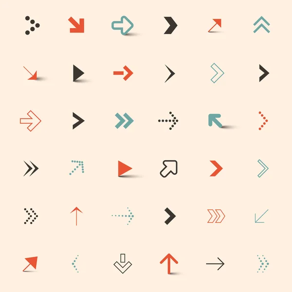 Einfache Vektorpfeile gesetzt — Stockvektor
