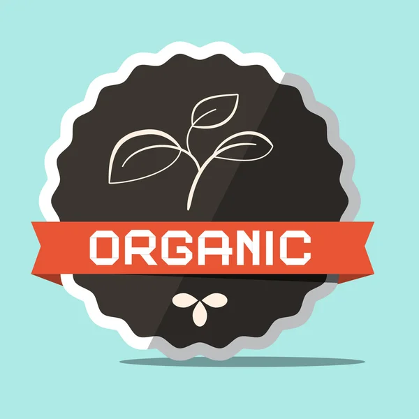 Organic Retro Vector Label — Stock Vector
