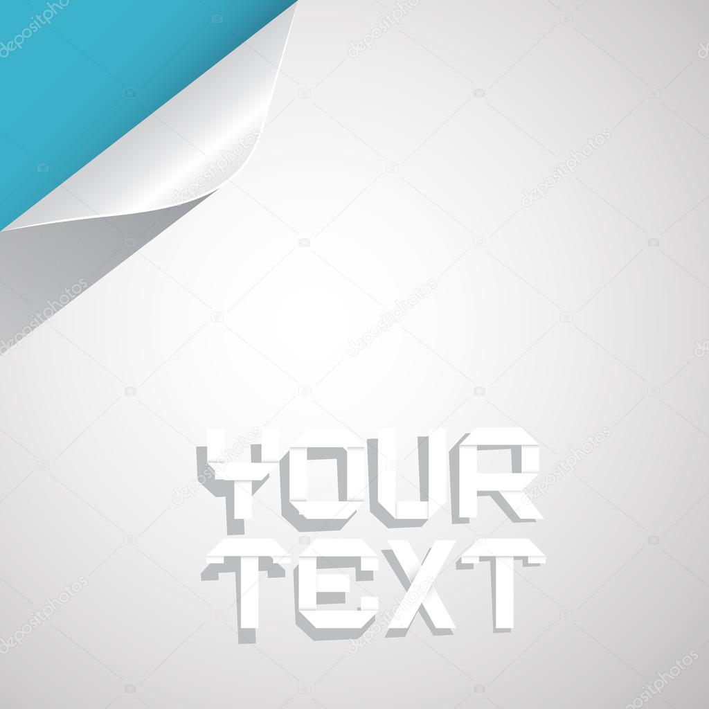 Paper Vector Layout - Template with Bent Corner