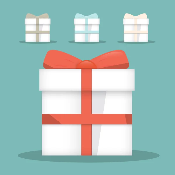 Flat Design Vector Gift Boxes Set — Stock Vector