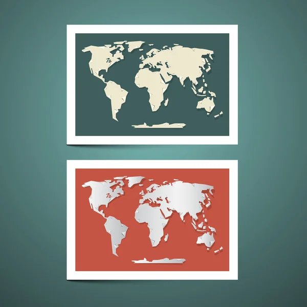 Wereld kaart vector set — Stockvector