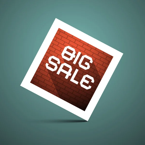 Big Sale Título sobre fundo azul Vector Ilustração — Vetor de Stock