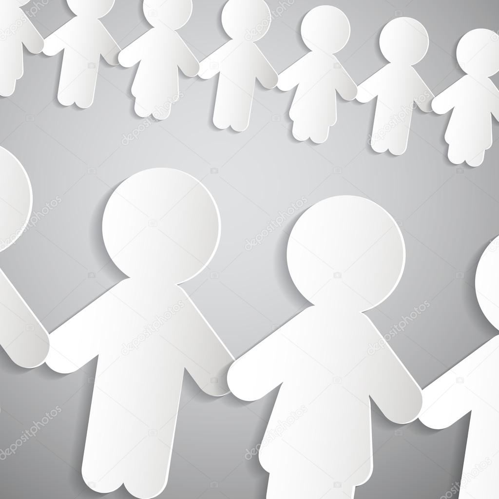 Paper People Chain Vector Background Vector Image By C Mejn Vector Stock Paper People Chain Vector Background Vector Image By C Mejn Vector Stock
