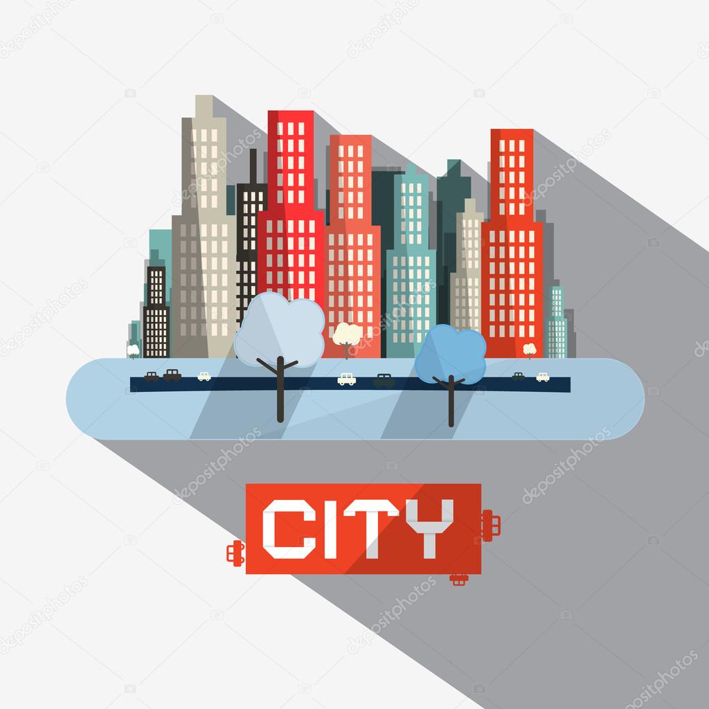 Abstract Vector City Illustration