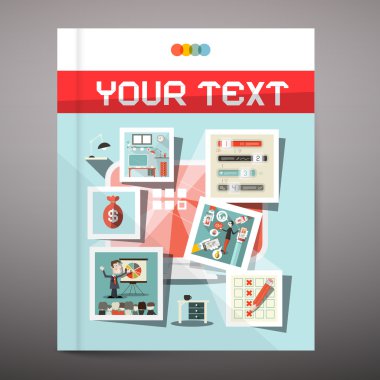 Broşür - iş kitap vektör kapak tasarımı 