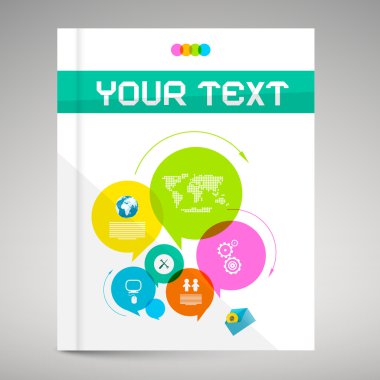 Kağıt Modern broşür ve kitap düzeni kapağı
