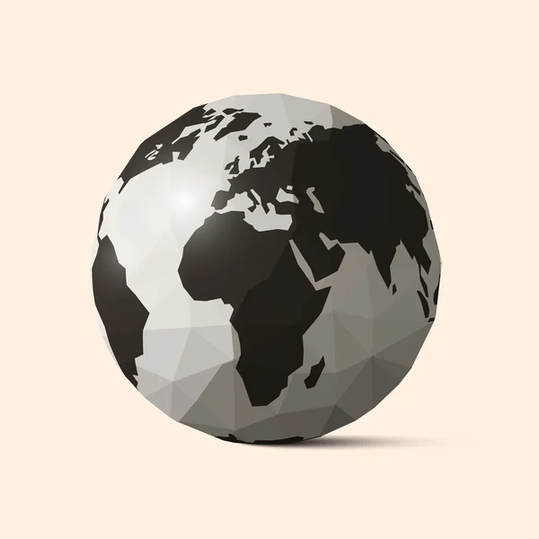 矢量地球-世界地球仪皱巴巴的纸图 — 图库矢量图片
