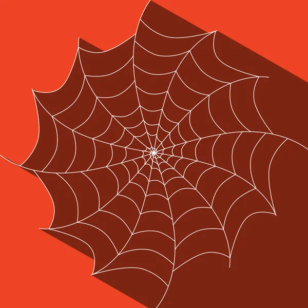 Abstract Vector Cobweb illustratie op rode achtergrond — Stockvector