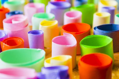 Adet kağıt detay fotoğraf kadar renkli haddelenmiş