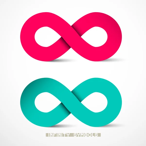 Paper Infinity Symbols Set Vector — Stock Vector