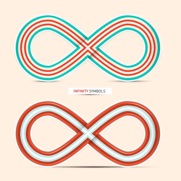 Infinity Symbols Set - Vector — Stock Vector