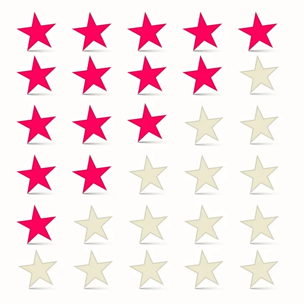 Vector Simple Stars Set - Rating Symbols — Stock Vector