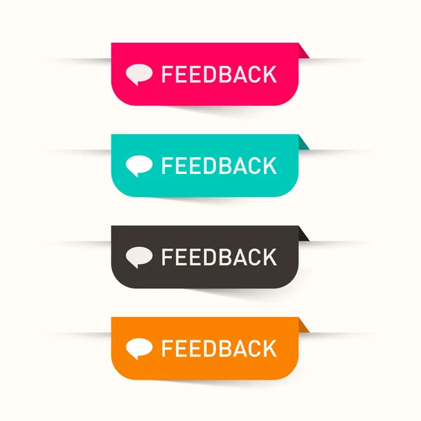 -Çıkartma Seti - Web Simgeler geribildirim vektör kağıt etiketleri