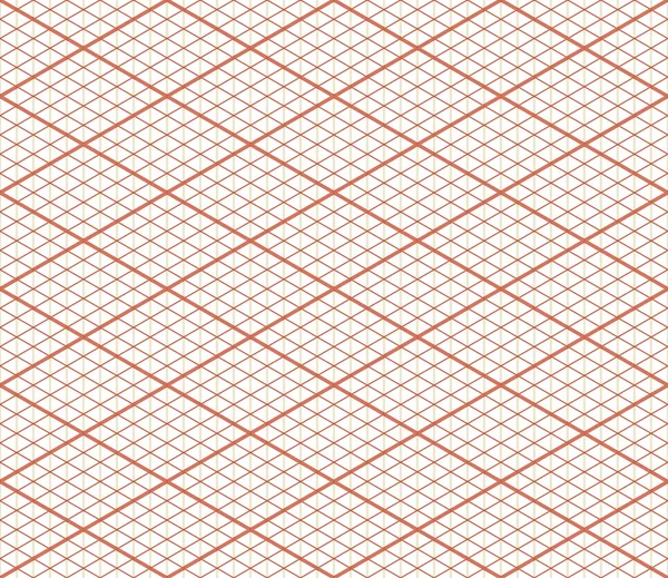 Layout griglia retrò isometrica rossa vettoriale senza soluzione di continuità - Angolo di trenta gradi — Vettoriale Stock