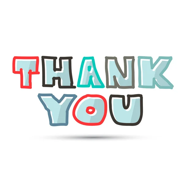 Thank You Title on White Background — Stock Vector