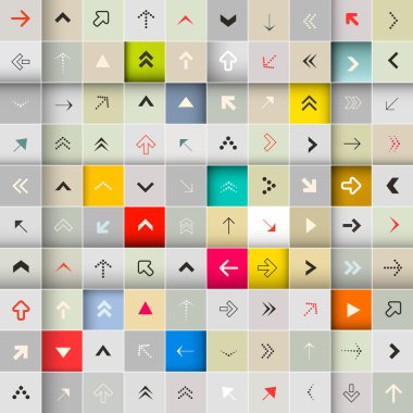 Vector Abstract Arrows in Squares Seamless Background clipart