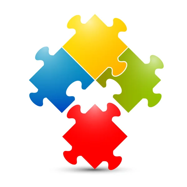 Kleurrijke puzzel vectorillustratie — Stockvector