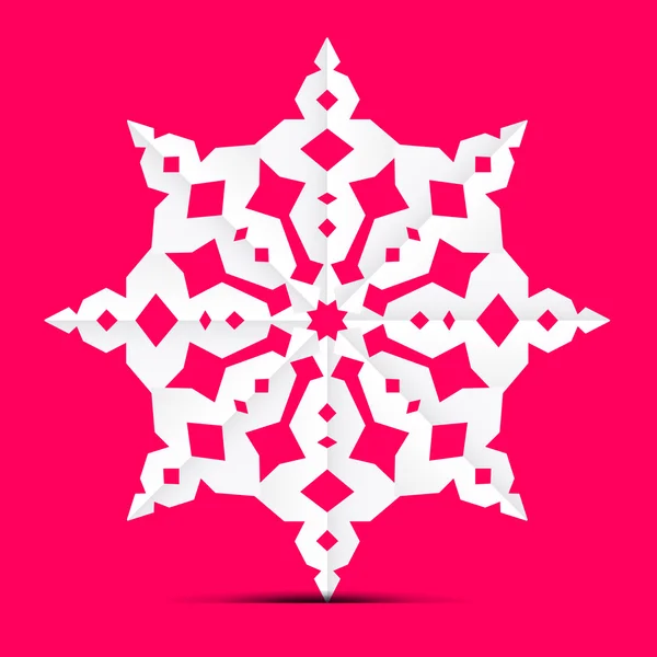 Vector Origami Paper Cut Star - Ornement sur fond rose rétro — Image vectorielle