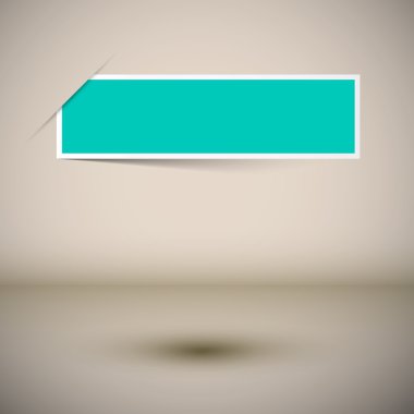 Çerçeve şablonu - soyut mavi etiket boş vektör 3d gri arka plan