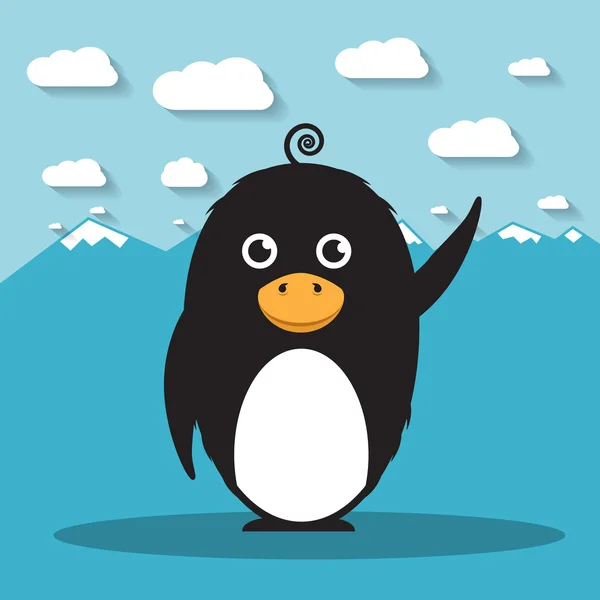 Pingvin vektor illustration — Stock vektor