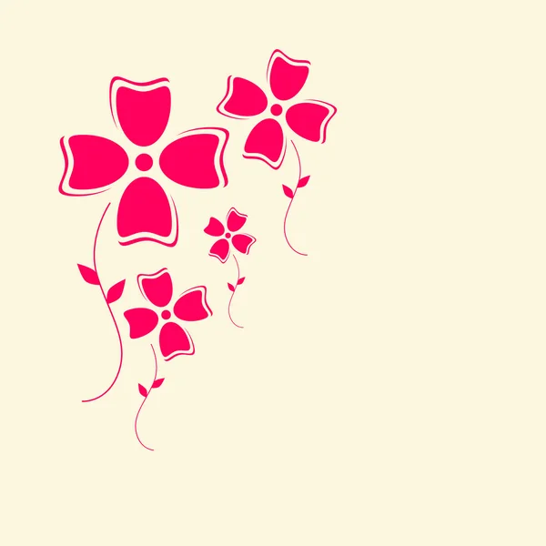 Flores Retro Vector plano de fondo de diseño — Archivo Imágenes Vectoriales