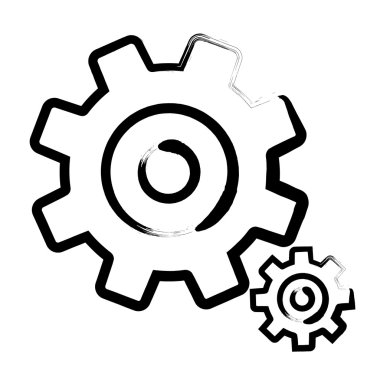 COG - beyaz arka plan üzerinde izole dişli Icons Set