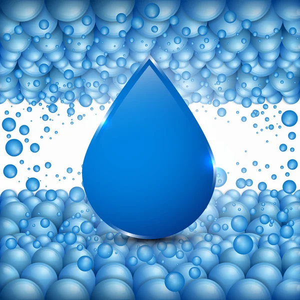 Fond vectoriel - Illustration des bulles d'eau bleues — Image vectorielle