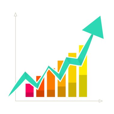 Yükselen ok grafik vektör